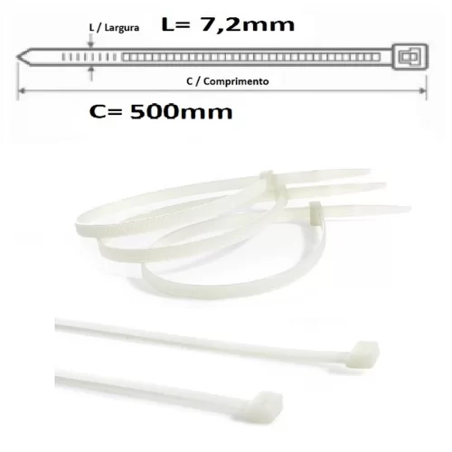 ABRACADEIRA  DE NYLON 7,2X500MM UNID BR - Imagem 2